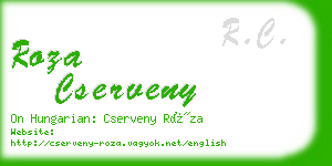 roza cserveny business card